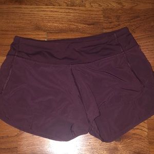 lulu lemon maroon shorts size 2!!!